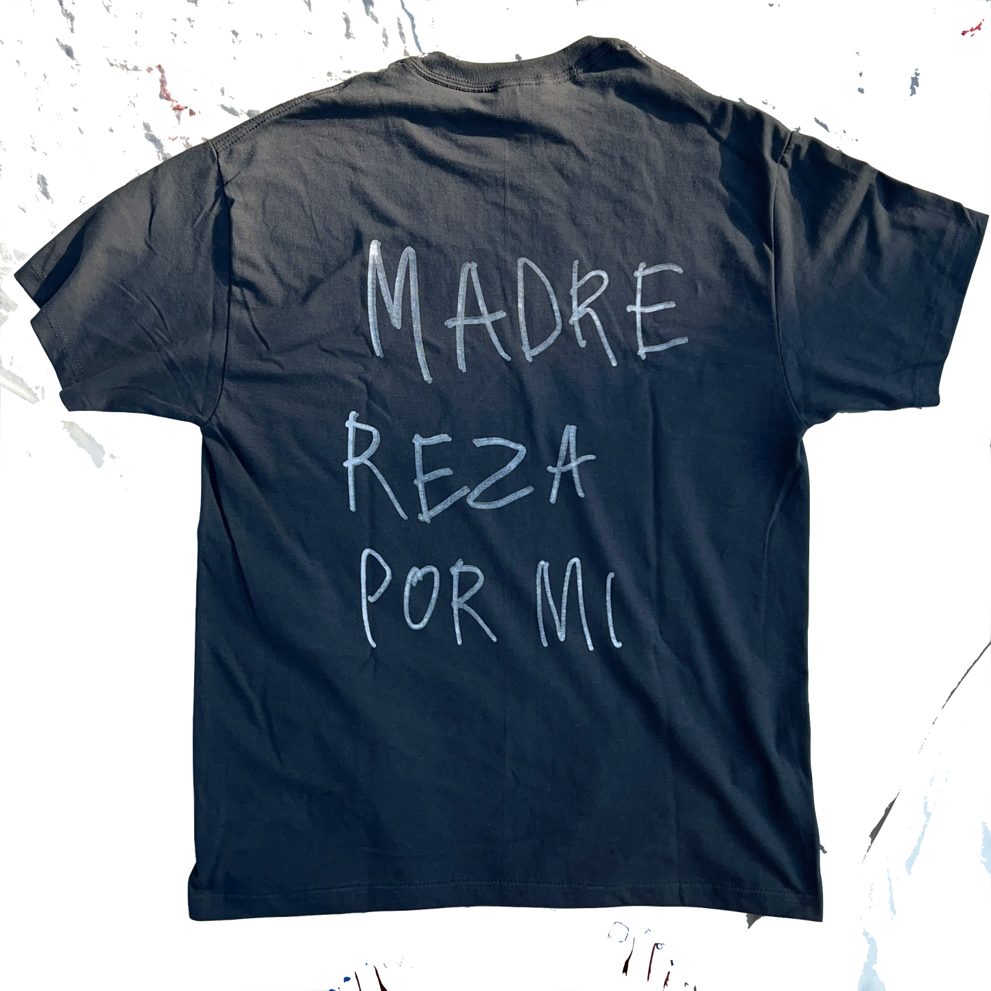 Charcoal Gray Distressed Madre Tee