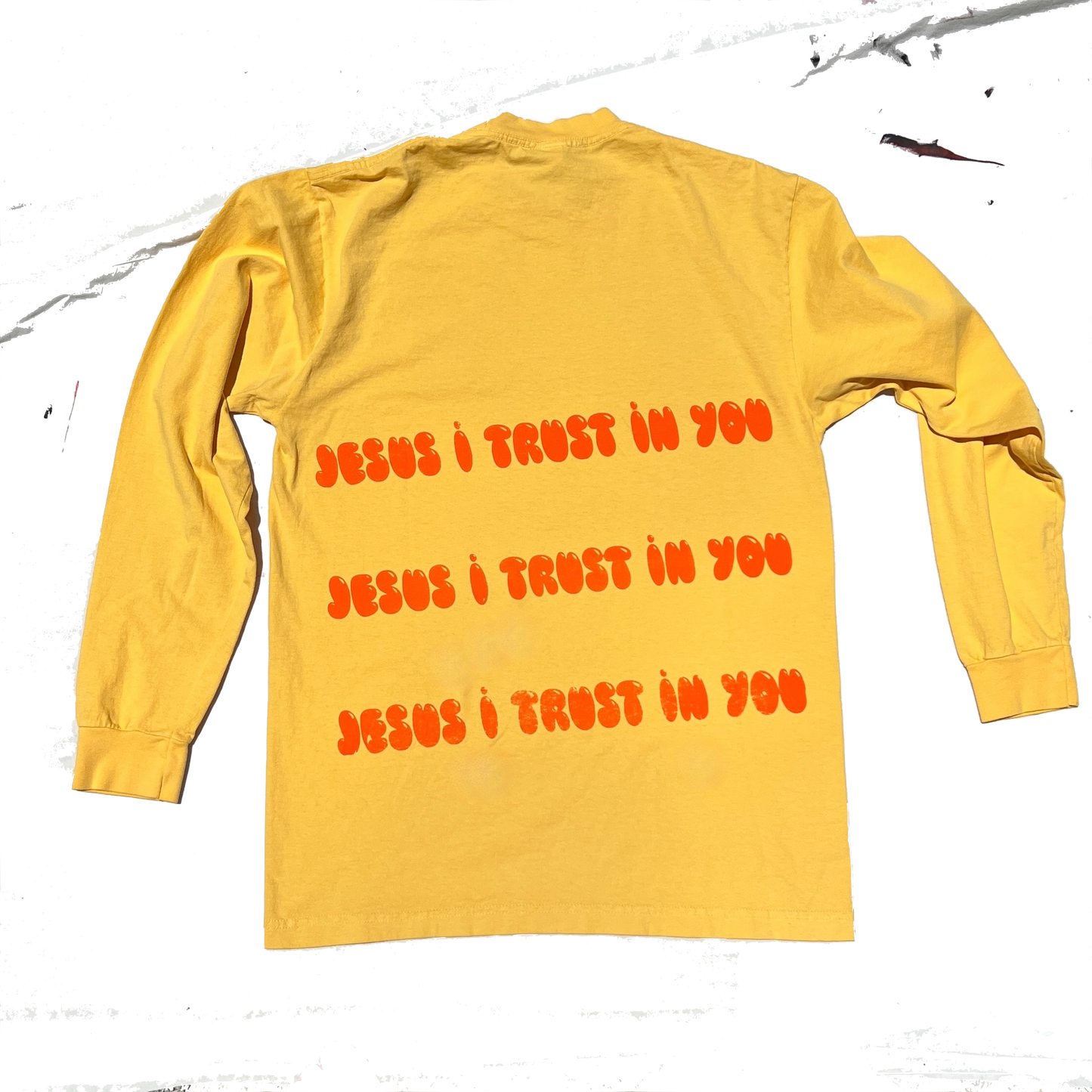 Yellow Distressed Heavy Weight