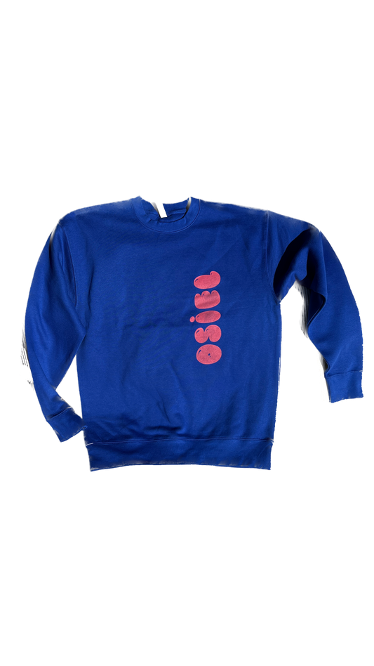 Cobalt Blue Distressed Crew